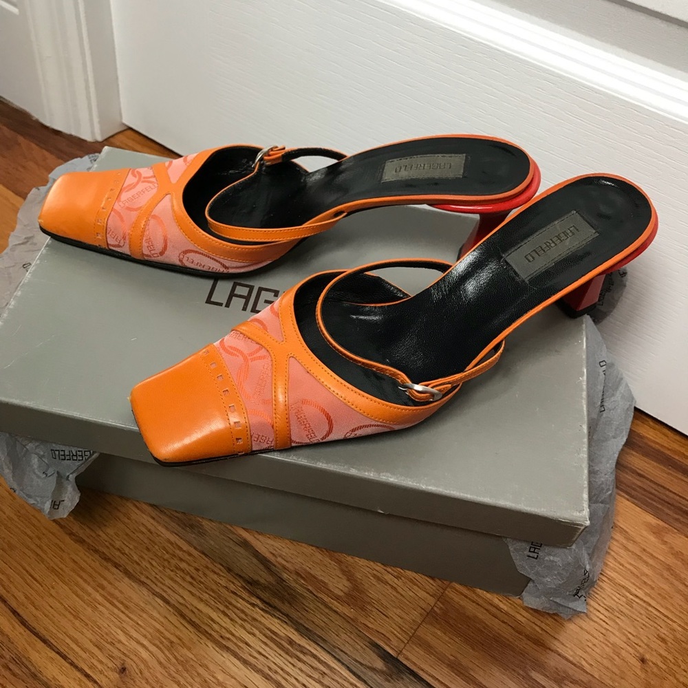 Lager field orange shoes